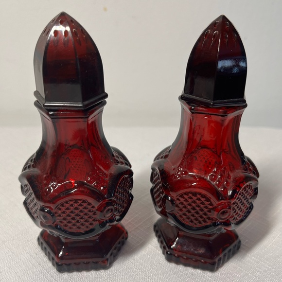 Avon Other - Vintage AVON CAPE COD Ruby Red Glass Salt and Pepper Shakers